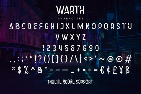 Warth - Futuristic Display Font Font Alpaprana Studio 