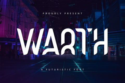 Warth - Futuristic Display Font Font Alpaprana Studio 