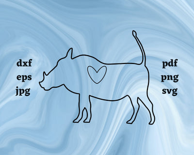 Warthog Heart SVG Cut File SVG Northern Light SVG 