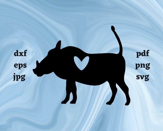 Warthog Heart SVG Cut File SVG Northern Light SVG 