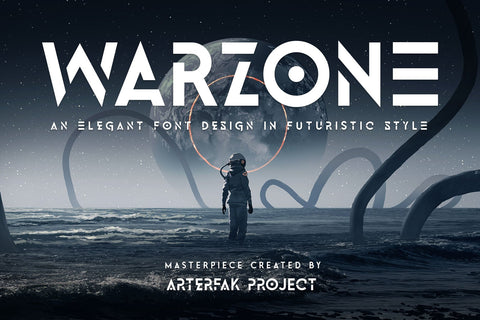 Warzone | Techno Font Font Arterfak Project 