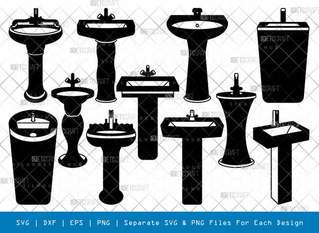 Wash Basin Svg Cricut Cut Files Png Bundle, SB01034 SVG ETC Craft 