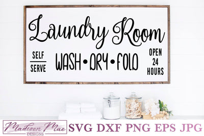 Wash Dry Fold, Laundry Room SVG SVG Madison Mae Designs 