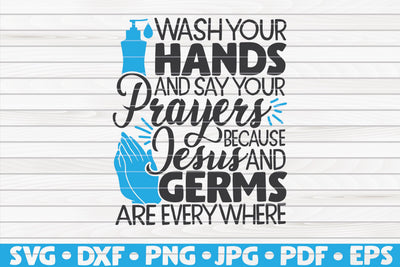 Wash your hands and say your prayers SVG | Bathroom quote SVG HQDigitalArt 