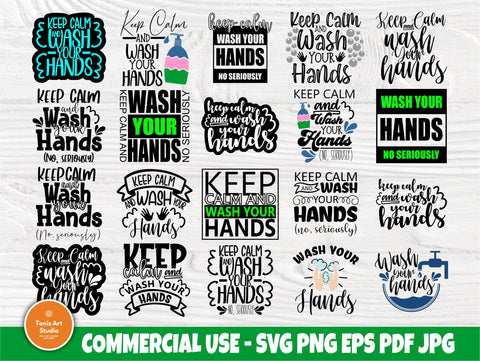 Wash Your Hands SVG, Bathroom Svg, Keep Calm Svg SVG TonisArtStudio 