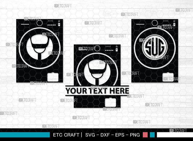 Washing Laundry Monogram, Washing Laundry Silhouette, Washing Laundry SVG Cut Files, Washing Machine Silhouette, laundry machine Svg, Bucket Svg, Hanger Svg, Iron Svg, Basket Svg, SB00097 SVG ETC Craft 