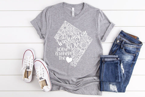Washington DC Mandala SVG File - Home is Where the Heart Is SVG Old Market 