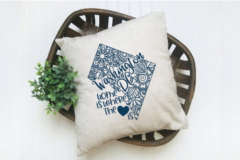 Washington DC Mandala SVG File - Home is Where the Heart Is SVG Old Market 
