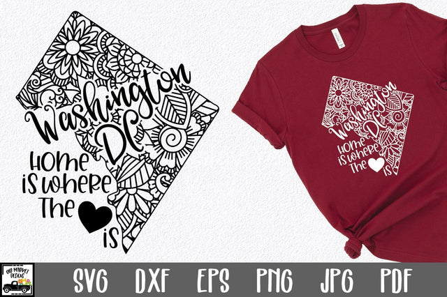 Washington DC Mandala SVG File - Home is Where the Heart Is SVG Old Market 