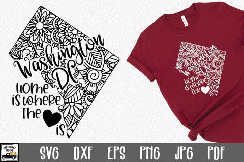 Washington DC Mandala SVG File - Home is Where the Heart Is SVG Old Market 