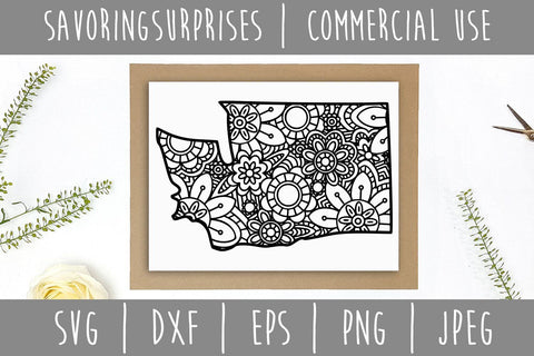 Washington Mandala Zentangle SVG SavoringSurprises 