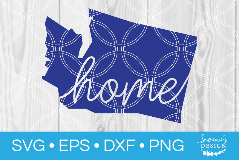 Washington State with Home SVG SavanasDesign 