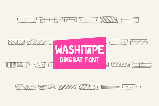 Washitape - Dingbat Font Font Masyafi Studio 