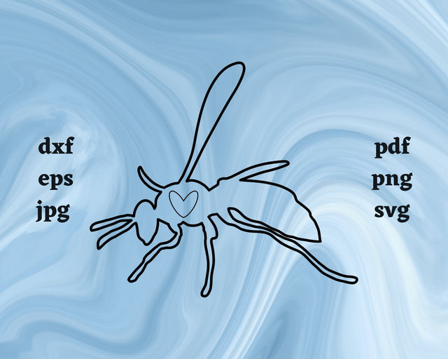 Wasp Heart SVG Cut File SVG Northern Light SVG 