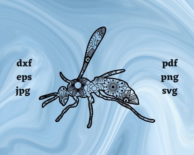 Wasp Mandala SVG Cut File SVG Northern Light SVG 