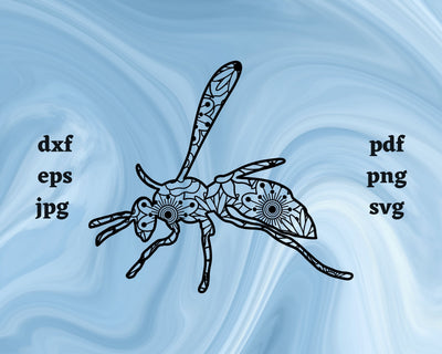 Wasp Mandala SVG Cut File SVG Northern Light SVG 