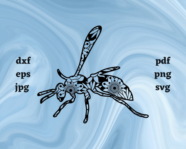 Wasp Mandala SVG Cut File SVG Northern Light SVG 