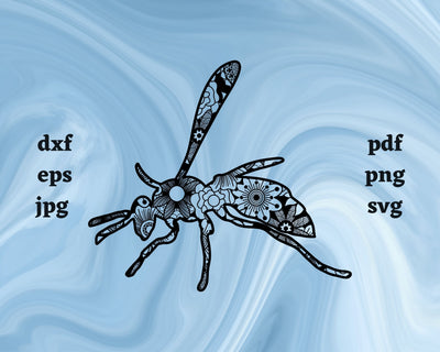 Wasp Mandala SVG Cut File SVG Northern Light SVG 