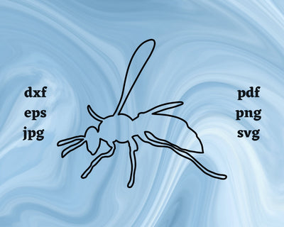 Wasp Outline SVG Cut File SVG Northern Light SVG 