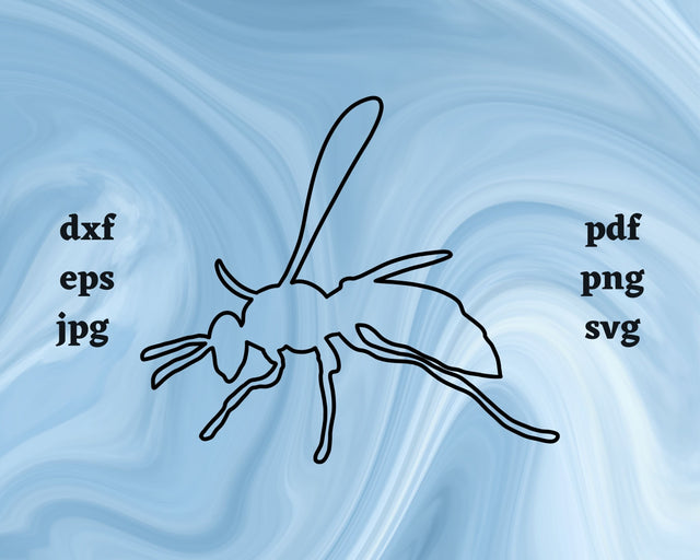 Wasp Outline SVG Cut File SVG Northern Light SVG 