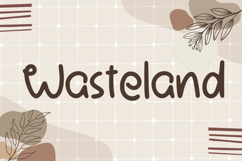 Wasteland Font Font Aisyah 