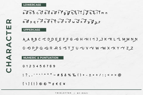 Wasyek Font twinletter 