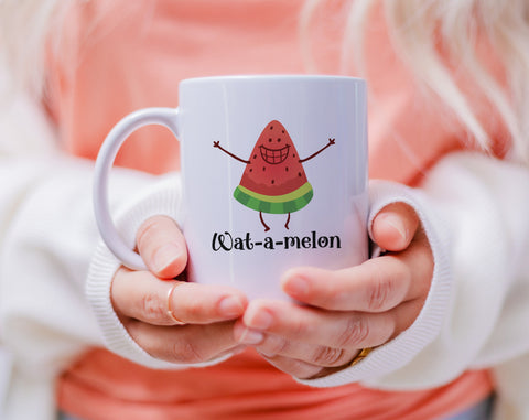 Wat-a-melon SVG, Funny Watermelon SVG, Funny Summer SVG, Watermelon SVG For Kids SVG HappyDesignStudio 