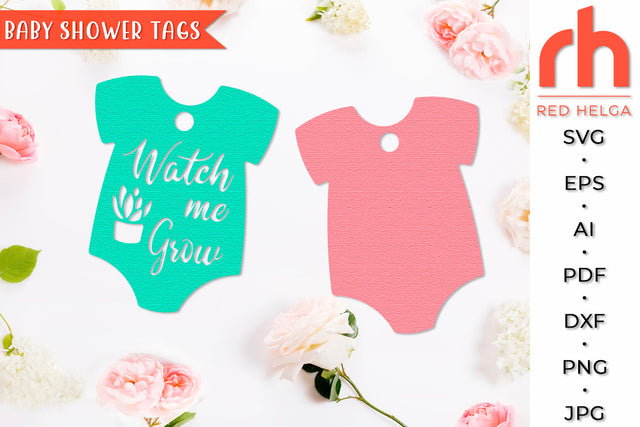 Watch Me Grow SVG - Gift Tags Cut File SVG RedHelgaArt 