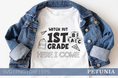 Watch Out 1st Grade SVG | Back To School SVG Cut File SVG Petunia Digital Design 