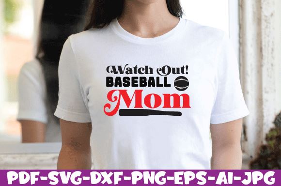 watch out! baseball mom SVG farhad farhad 