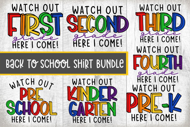 Watch Out Grade Bundle svg - Back To School Bundle svg - dxf - eps - png - Cut File - Silhouette - Cricut - Digital File SVG Svg Cuttables 
