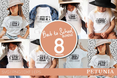 WATCH OUT GRADE SVG | BACK TO SCHOOL SVG BUNDLE 8 DESIGNS SVG Petunia Digital Design 