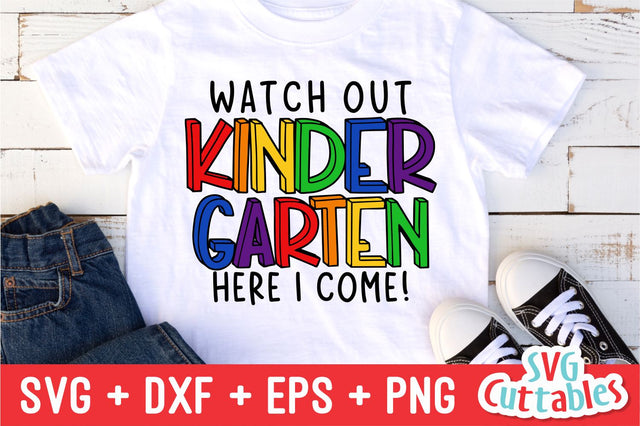 Watch Out Kindergarten svg - Kindergarten Cut File - Back To School svg - dxf - eps - png - Cut File - Silhouette - Cricut - Digital File SVG Svg Cuttables 