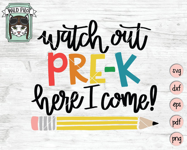 Watch Out Pre- K SVG Cut File SVG Wild Pilot 