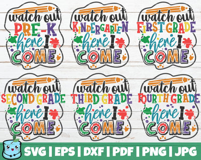 Watch Out School Here I Come SVG Bundle SVG MintyMarshmallows 