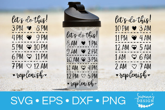 Water Bottle Refill Shift Set SVG SVG SavanasDesign