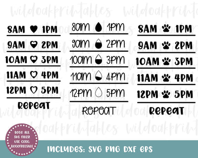 water bottle tracker svgs, water tracker svg, heart water tracker svg, water bottle tracker clipart, drink your water svg, dog paw print svg SVG WildOakSVG 
