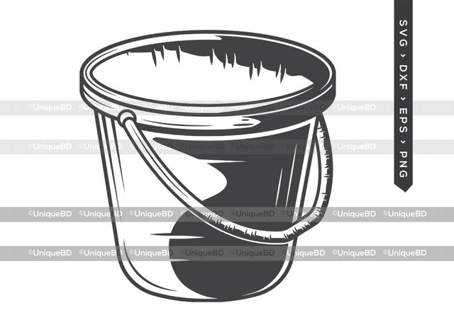 Water Bucket SVG Cut File | Bucket Svg | Cleaning Svg | Bucket Icon Svg | Cleaning Bucket Svg | Water Bucket Silhouette | Dxf | Eps | Png | Cut File SVG ETC Craft 