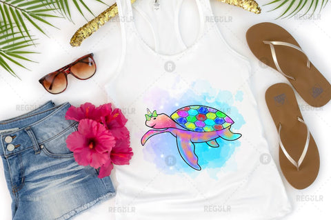 Water color turtles Sublimation PNG Sublimation Regulrcrative 
