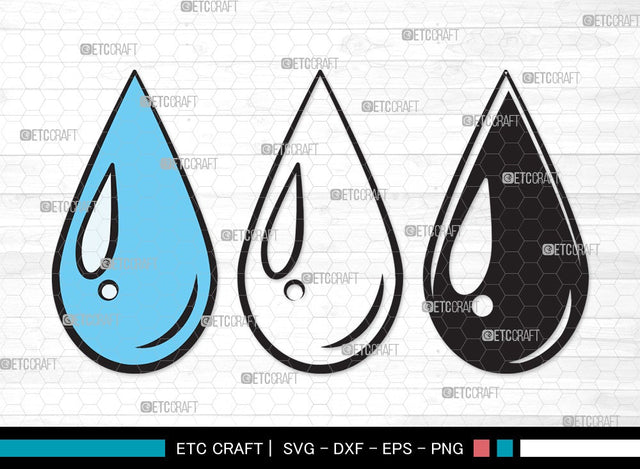 Water Droplets SVG | Droplets Svg | Drop Svg | Raindrop Svg | Water Droplets Clipart SVG ETC Craft 