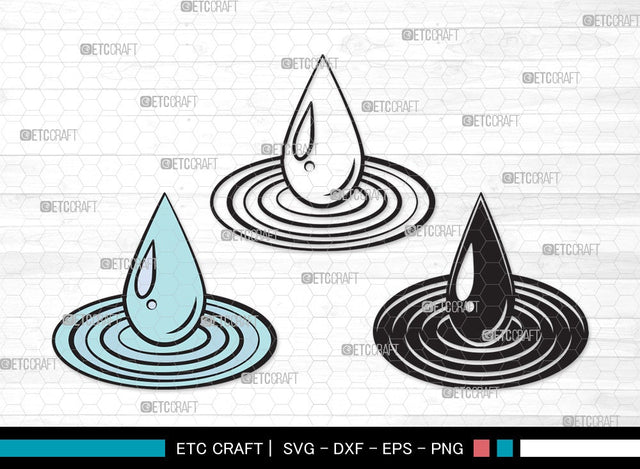 Water Droplets SVG | Droplets Svg | Drop Svg | Raindrop Svg | Water Droplets Clipart SVG ETC Craft 
