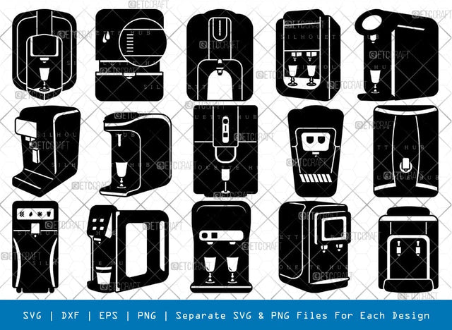 Water Filter Silhouette, Filter SVG, Filter Svg, Water Purifier Svg, Aquailter Svg, Filter Bundle, SB00918 SVG ETC Craft 