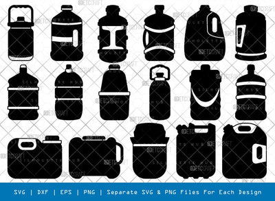 Water Gallon Silhouette, Water Gallon SVG, Water Bottle Svg, Water Jar Svg, Plastic Water Gallon Svg, Water Gallon Bundle, SB00879 SVG ETC Craft 