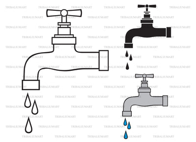 Water tap faucet SVG TribaliumArtSF 