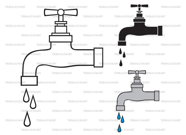 Water tap faucet SVG TribaliumArtSF 