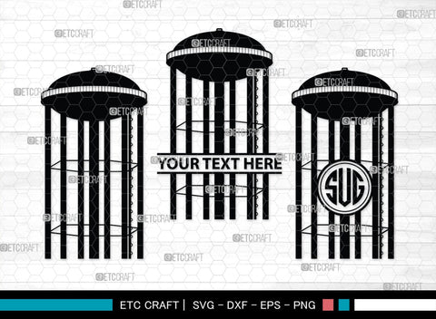 Water Tower Monogram, Water Tower Silhouette, Water Tower SVG, Gilbert Water Tower Svg, Farm Svg, Gruene Tower Svg, Water Svg, SB00447 SVG ETC Craft 