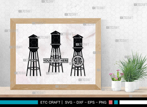 Water Tower Monogram, Water Tower Silhouette, Water Tower SVG, Gilbert Water Tower Svg, Farm Svg, Gruene Tower Svg, Water Svg, SB00447 SVG ETC Craft 