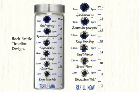 Water tracker Back the blue, sunflower svg, water tracker SVG Paper Switch 