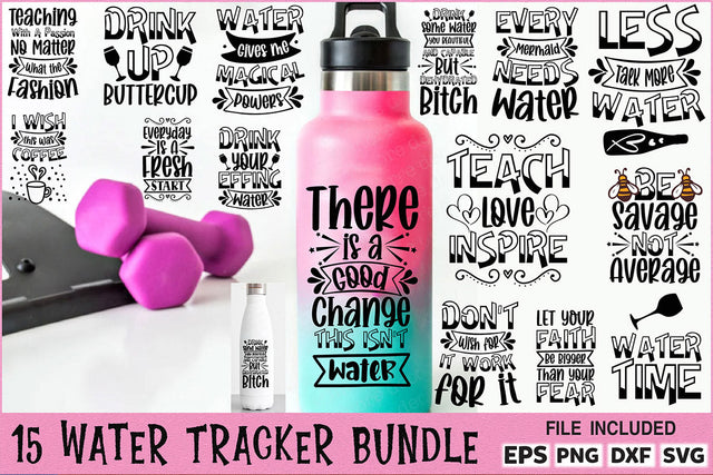 Water Tracker Bundle SVG Rupkotha 