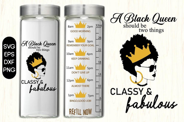 Water Tracker SVG, Black Woman Quotes, Women black queen SVG Paper Switch 